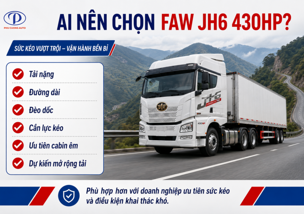 ai nên chọn FAW JH6 430HP