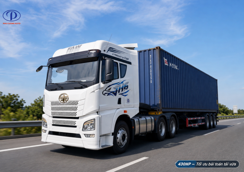 đầu kéo FAW JH6 430HP chạy container