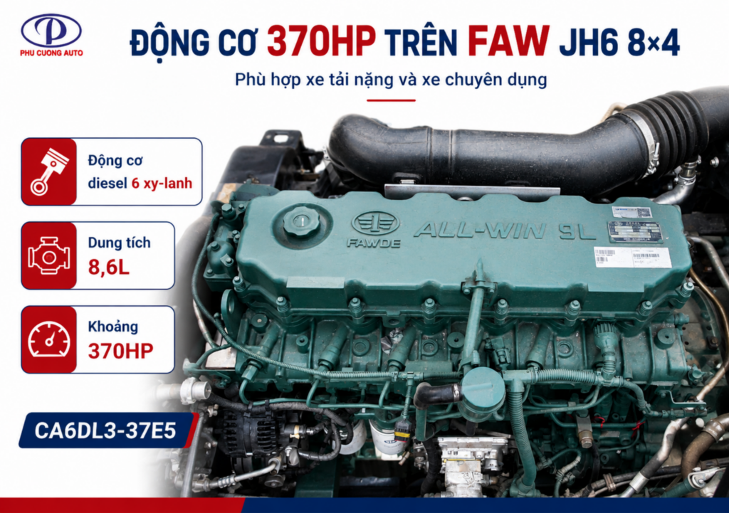 động cơ CA6DL3-37E5 FAW JH6 4 chân