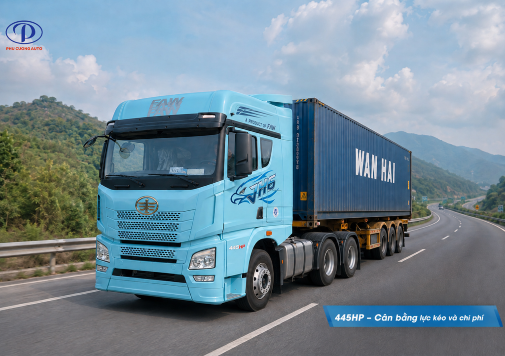 đầu kéo FAW JH6 445HP chạy đường trường