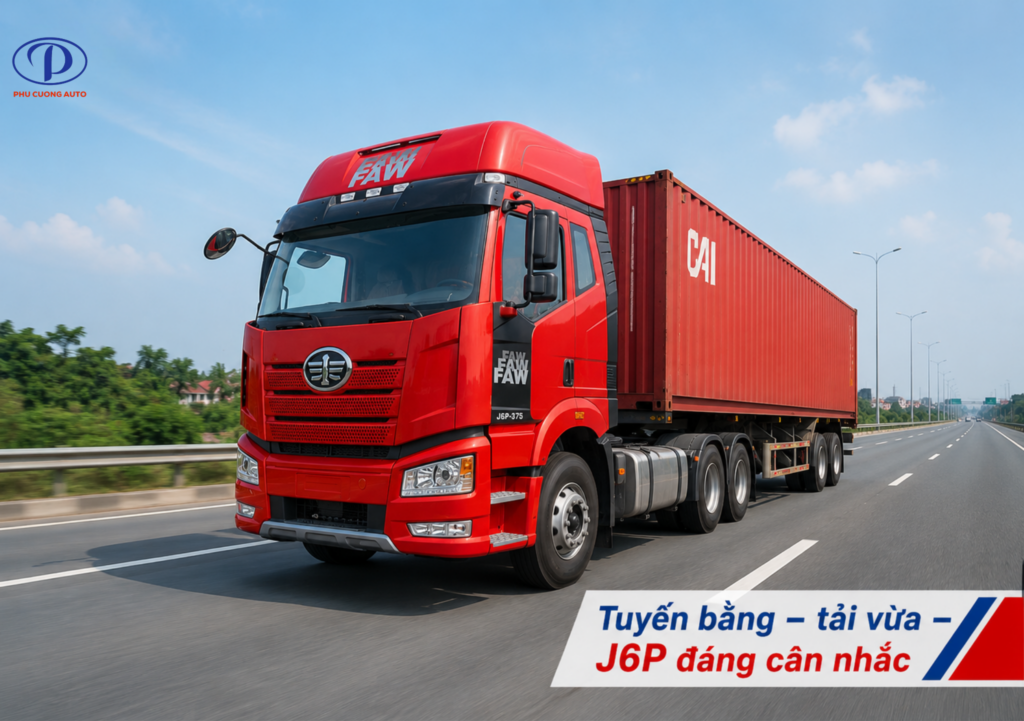 FAW J6P 375HP chạy container đường trường