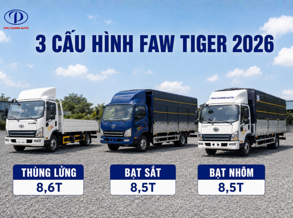 ba loại thùng xe tải FAW Tiger