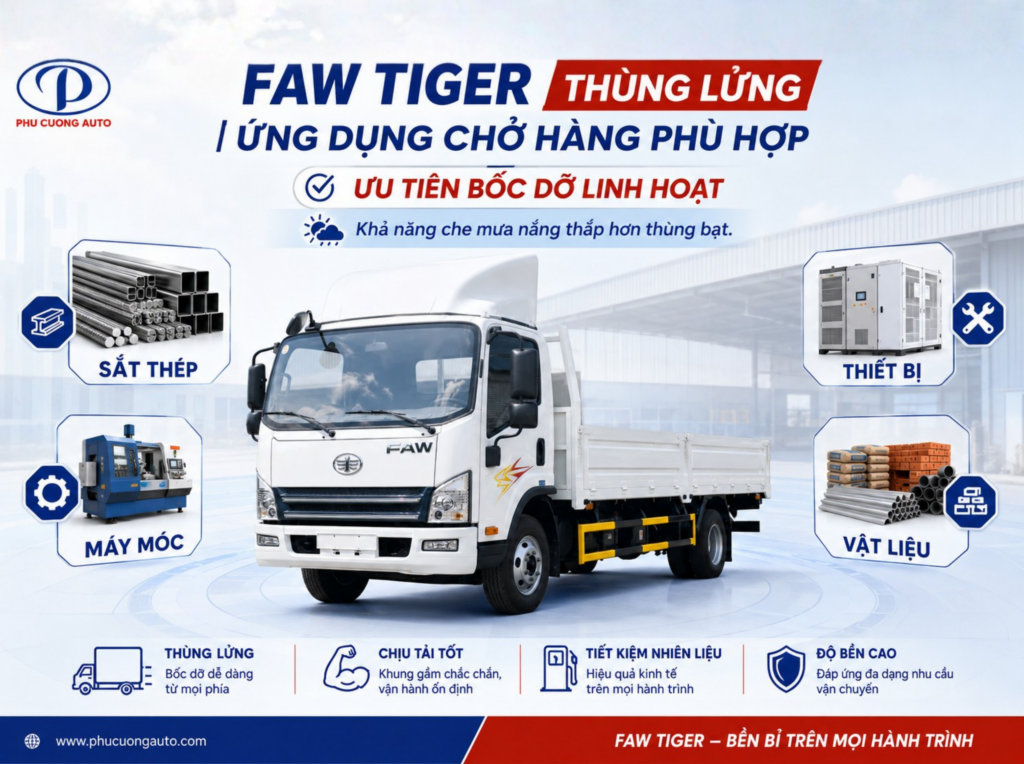 hàng hóa phù hợp FAW Tiger thùng lửng