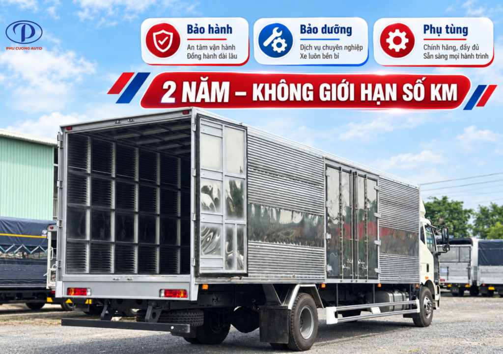 bảo hành FAW J6L 2 năm không giới hạn số km