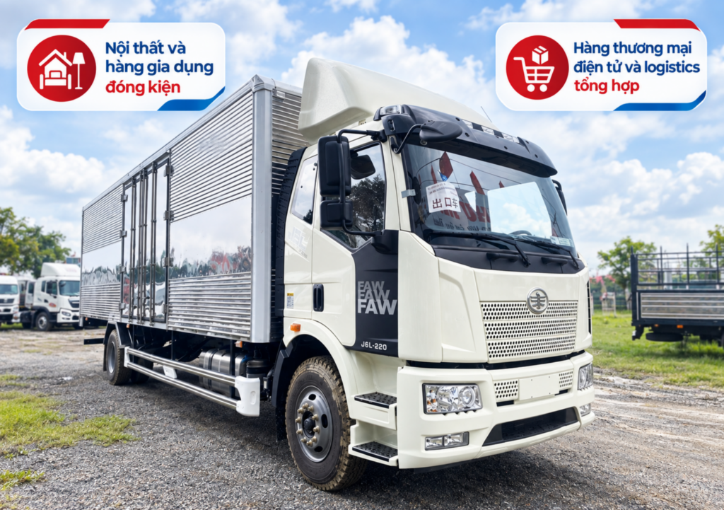 FAW J6L chở nội thất hàng thương mại điện tử