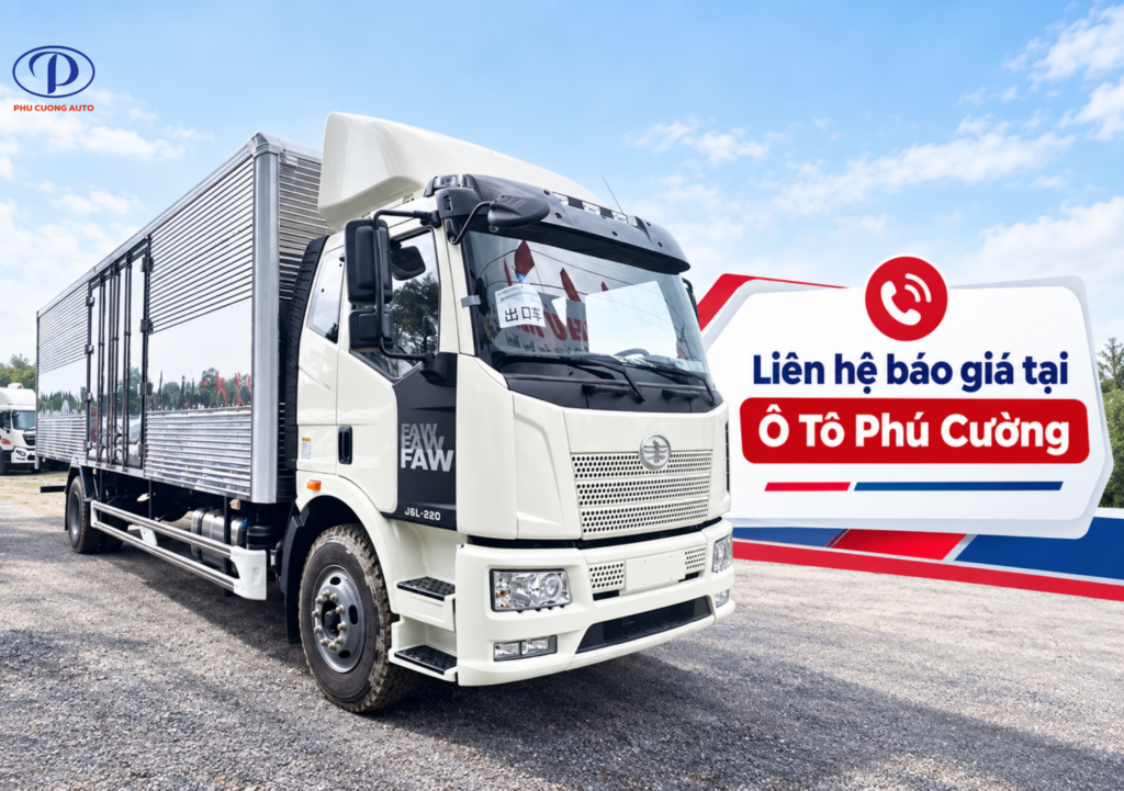 giá FAW J6L thùng kín inox 7.45 tấn